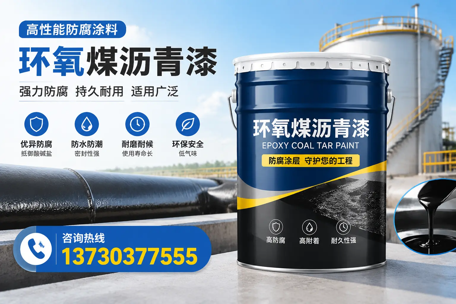环氧煤沥青漆的耐久性分析，适合盘锦的使用场景